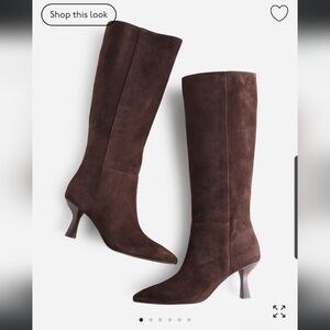 NWT Madewell Justine Knee High Boots - Suede Brown - 7.5